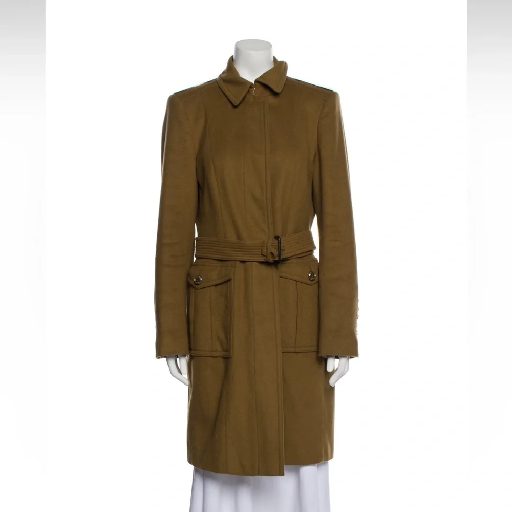 Burberry Brown Wool Cashmere Coat Caban USA 12 - Picture 16 of 16